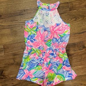 Girls Lilly Pulitzer Romper size 12/14 EEUC